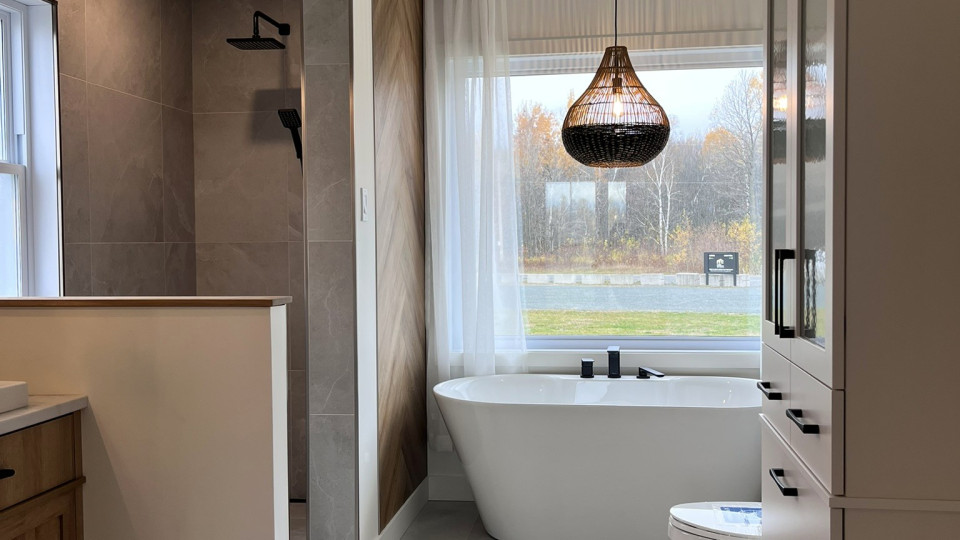 Modèle Elfée en inventaire - Douche italienne et bain